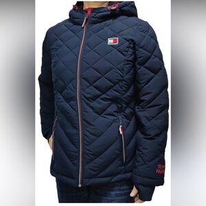 Tommy Hilfiger Women's Navy Quilted Puffer Jacket